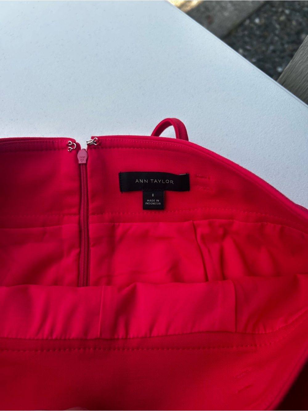 Women’s Red Drawstring Waist Pencil Skirt new - Picture 7 of 9